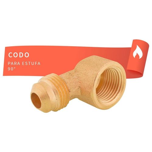 Codo para estufa 90 3/8\