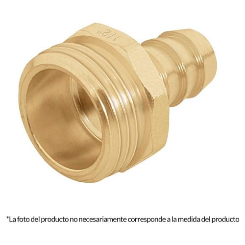 Conexión De Laton Macho De 3/4' Para Manguera Truper 12287