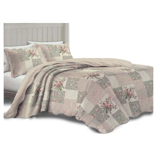 Colcha Azucena Doble Vista Queen Size