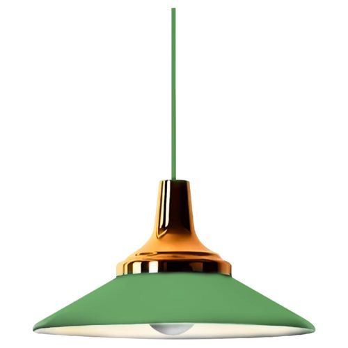 Lampara de techo colgante decorativo Macaron retro 35cm verde