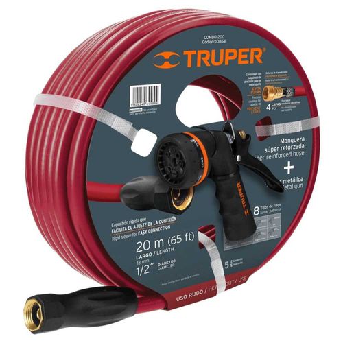 Manguera para jardín Y Pistola Truper 10864
