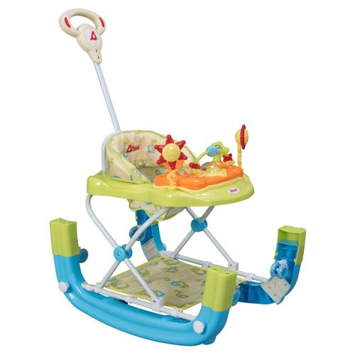 Andadera para Bebes 2en1 con Baston,Mecedora,Musical de Lujo Azul