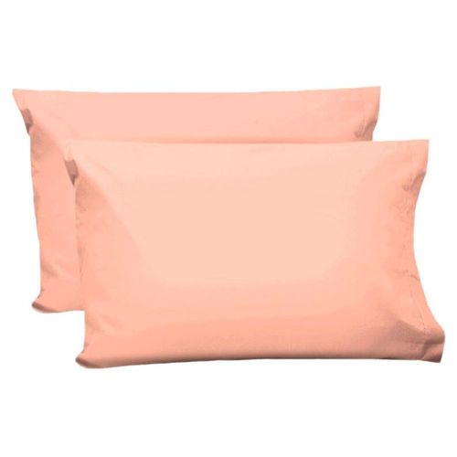 2 Fundas de Almohada Algodón Percal 200 Estándar Melón