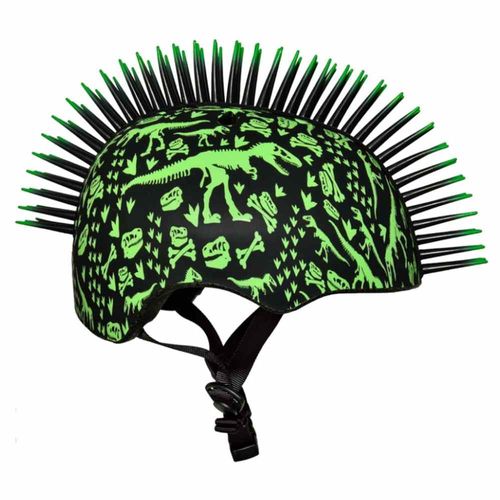 Casco Raskullz T-Rex Bonez Mohawk Niños Bicicleta C-Preme