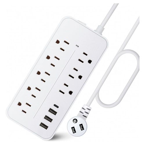Multicontactos adaptador de corriente 8 AC 3USB 1 USB Tipo C