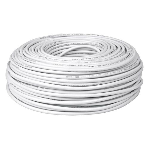 Rollo de 100 metros de cable THW CCA 12 AWG blanco, Basic
