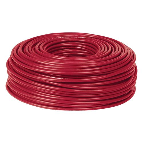 Rollo de 100 metros de cable THW CCA 12 AWG rojo, Basic