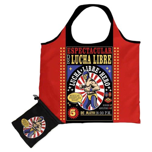 Bolsa Plegable de Tela Lucha Libre