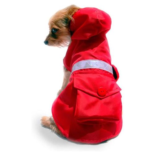 Impermeable Reflejante Rojo Perro Talla 7 Pet Pals