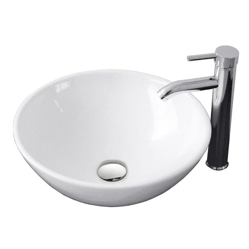 Esatto Kit Globus 2 Lavabo Cerámica Llave Válvula Y Cespol