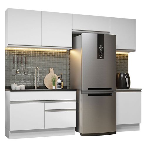 Armario de Cocina Completo Glamy Madesa 260cm 05 Blanco