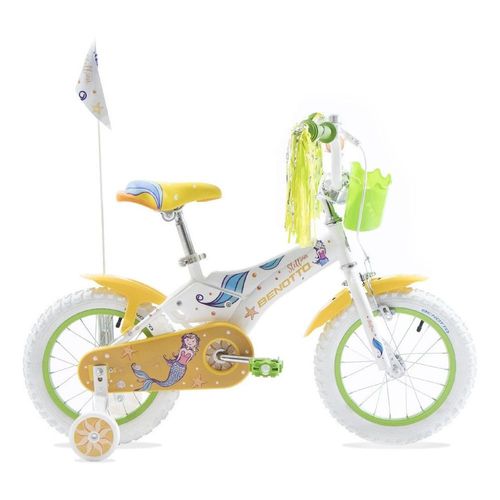 Bicicleta Infantil Stellina R14 1v Niña Blanco Benotto