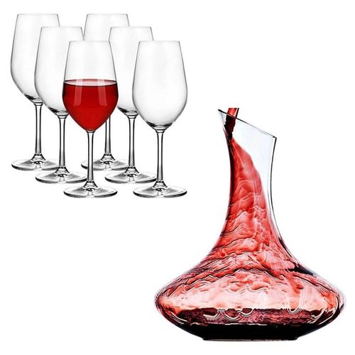 Kit Brang Amante Del Vino Decantador Gout 1500ml 6 Copas