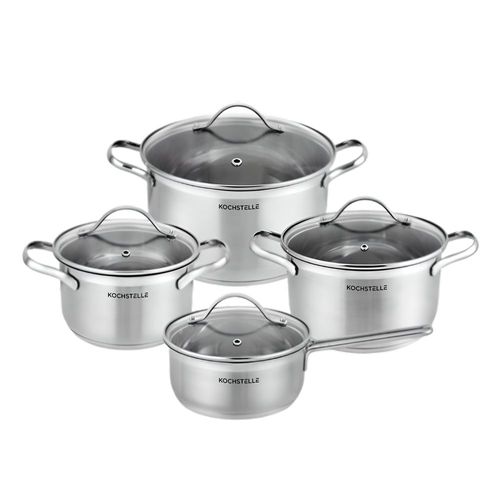 Bateria De Cocina De Acero Inoxidable 18/10 De 8 Piezas