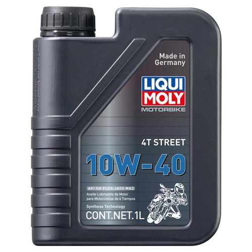 Aceite 10W40 Sintetico Sn Plus/Ma2 1L (C/6) Moto 4T Liqui Moly