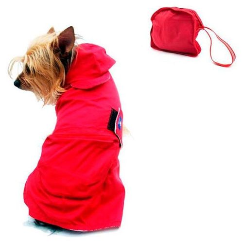 Impermeable Tortuga Rojo Perro Talla 7 Pet Pals