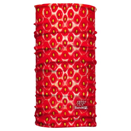 Bandana Multifuncional Tubular Bandart De Textura Fresa Roja Tipo Buff