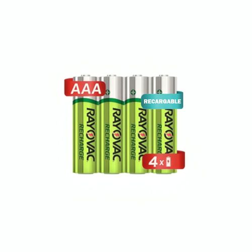 4 Pilas Baterias Recargables Rayovac Tamaño AAA 650 mAh