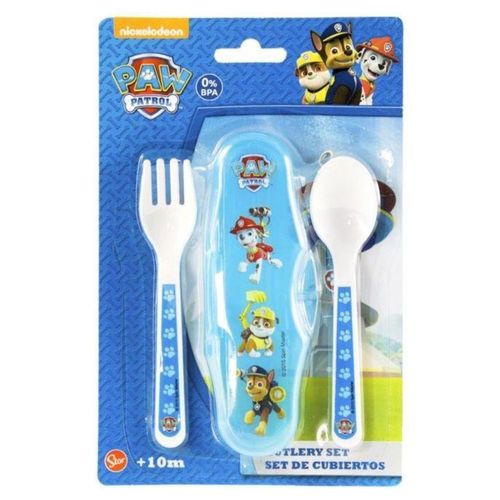 Cubiertos con Estuche Set Cuchara y Tenedor Azul