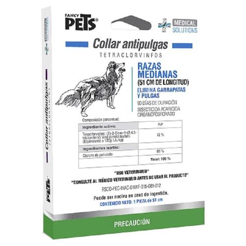 Collar Antipulgas Perro Mediano Duración 90 Días Fl3603