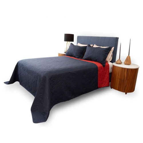 Colcha Gala Doble Vista Marino King Size