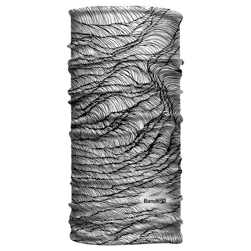 Bandana Multifuncional Tubular Bandart Negra Fondo Blanco Tipo Buff