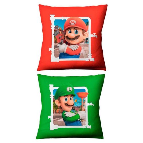 Cojín Reversible Mario Y Luigi Serious