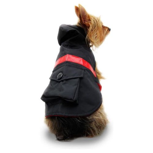Impermeable Reflejante Negro Perro Talla 8 Pet Pals