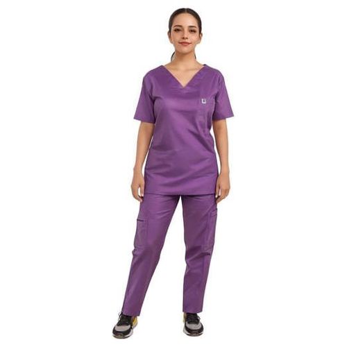 Uniforme Medico Pijama Quirurjica Mujer Recto Conjunto Violeta XXL