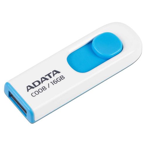 Unidad Flash USB 2.0 ADATA Classic C008 de 16 GB. Color Blanco