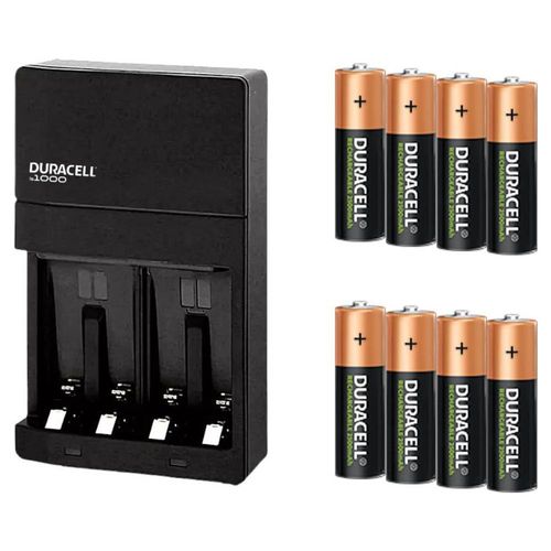 DURACELL CARGADOR RC (4) AA 2500 mAh + 4 AA 2500 mAh