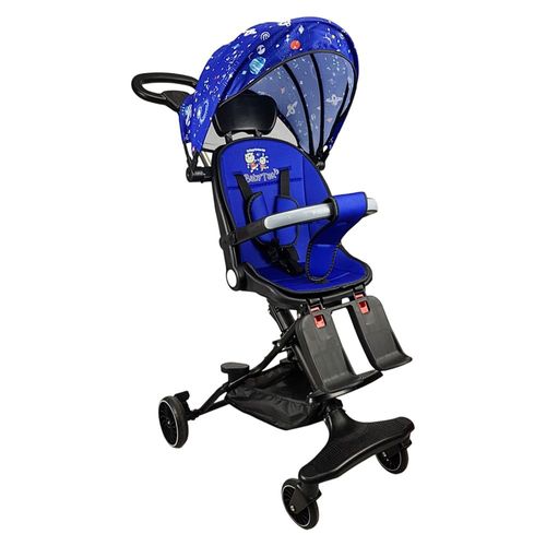 Carriola para Bebé Giratoria,Frenos,Plegable y Reclinable Azul