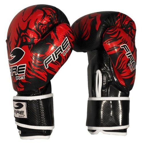 Par de Guantes de Box Fire Sports PVC Boxeo Muay Thai Diseño Tigre 12 oz