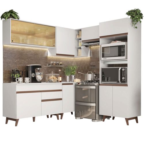 Madesa Gabinete Integral Esquinero 402cm Reims Blanco 02