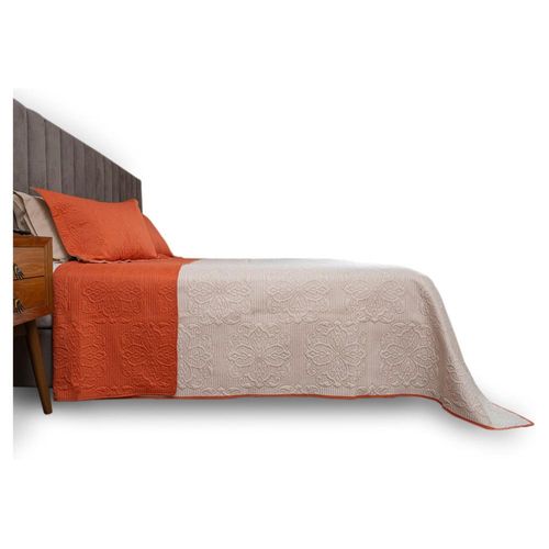 Colcha Gala Doble Vista Terracota King Size