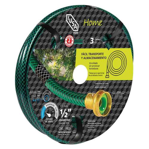 Manguera 20m Home Tricapa 1/2 con Conexiones de Latón