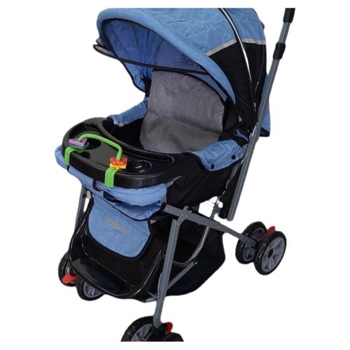 Carriola Reversible con Charola 3 Posiciones de Reclinado Azul