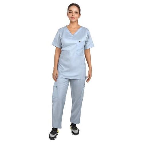 Uniforme Medico Pijama Quirurjica Mujer Recto Conjunto Gris XL