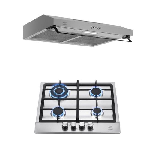 Combo Parrilla Gas 4 Quemadores AI4 y Campana Pared  60 cm CEA60 AVERA