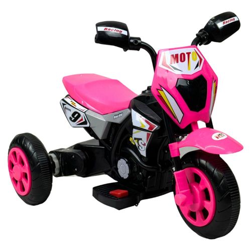 Motocicleta Montable para Niños 3 Ruedas Sonido,luz 6V Rosa
