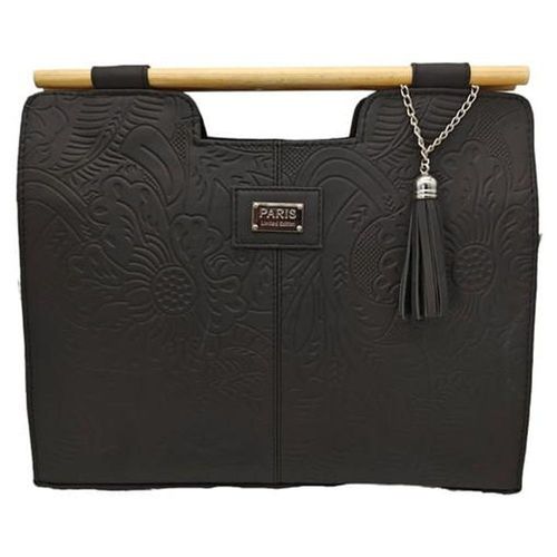 Bolsa en Piel Vacuno Cincelada Fana Teresita Negro