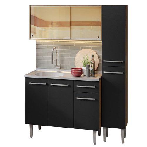 Cocina Integral Completa Modular Madesa Emilly 137cm Con Tarja MN 08