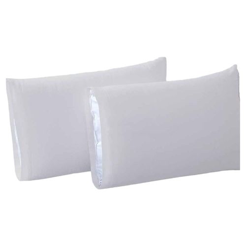 Par Fundas Almohada Microfibra Estandar Gris Concord