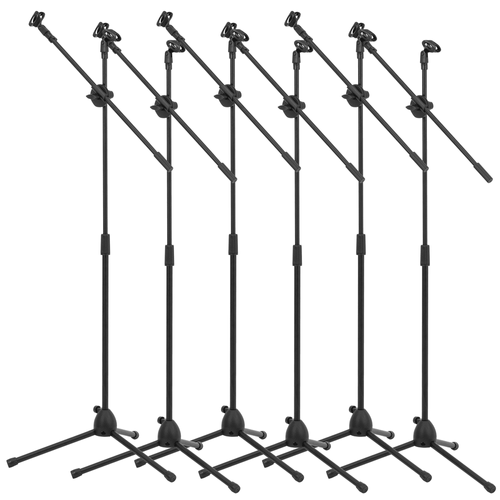 Pedestal Para Micrófono Doble Boom Atril Profesional Set 6pz
