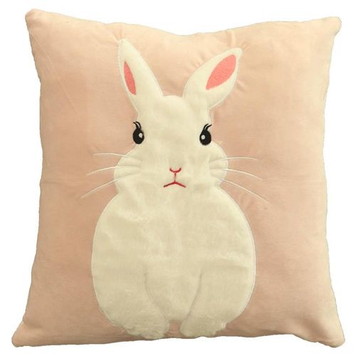 Paquete de 4 Fundas para cojín Decorativas 43x42 cm Conejo rosa