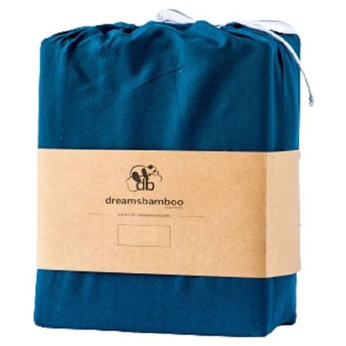 Juego Sábanas Fibra De Bambú Blend Individual Dreams Bamboo Navy