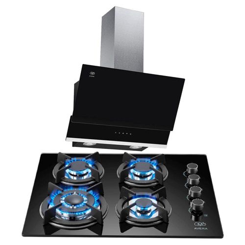 Combo Parrilla Gas 4 Quemadores VT4 Campana Pared 60 cm CEA60C AVERA