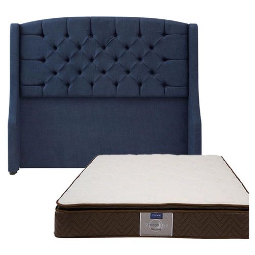 Cabecera Individual Dicasa Sitka Azul M+ Colchón Restonic Nautilus RGH