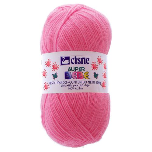 Bolsa 5 Pzas Coats Estambre Acrílico Liso Rosa Super Bebé Cisne