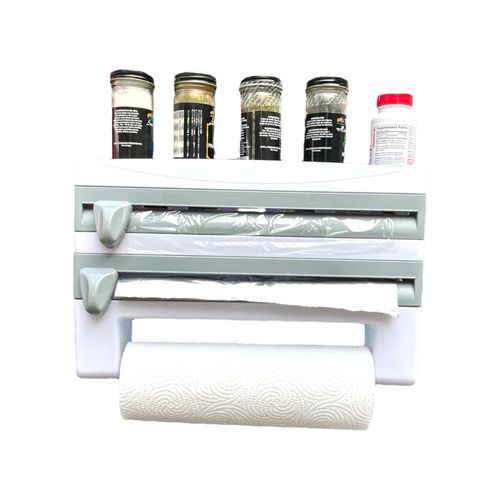 Dispensador Organizador 3En1 Toallas, Papel Aluminio, Papel Plástico